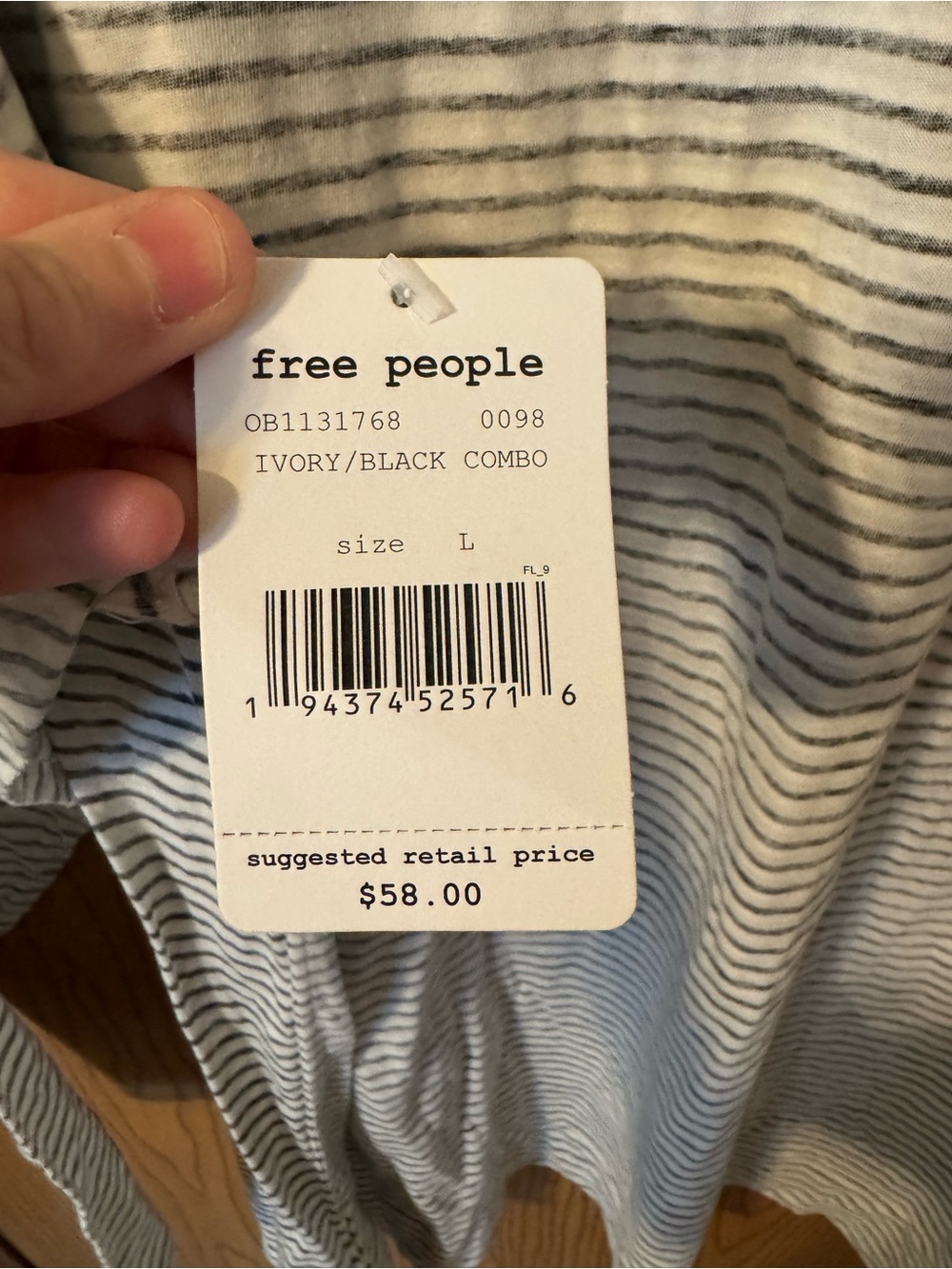 We The Free/Free People the "Be Free" Mock Neck Oversized Striped Top - Picture 4 of 4